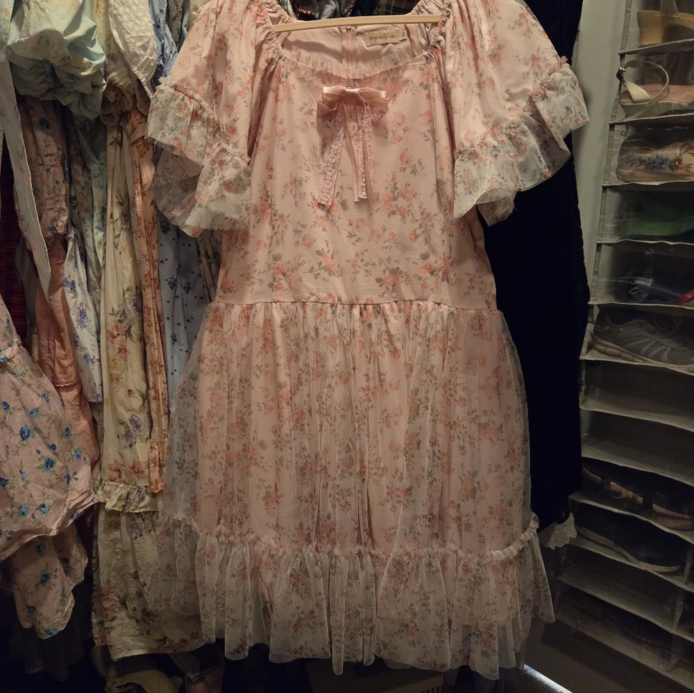 Ivy City Co First Love Dress Mini Pink Floral 2X - Picture 3 of 8